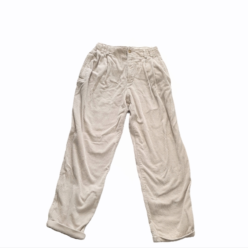 Vintage Liz Sport Corduroy Pants – Size 4, Cream/White